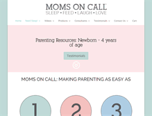 Tablet Screenshot of momsoncall.com